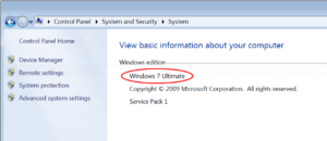 Check Windows 7 edition