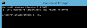 Run chkdsk command