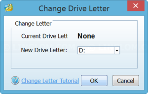 Select drive letter