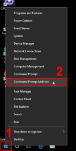 Open command prompt as Administrator