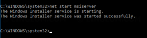 Start Windows Installer service