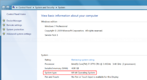 Check if your Windows system is 32-bit or 64-bit