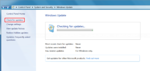 Check for Windows updates