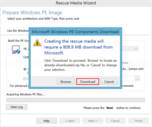 Download Windows PE image