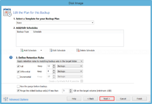 Configure backup schedule