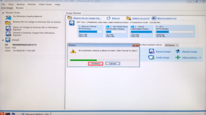 Begin restore Windows system