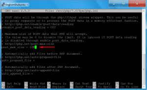 Change post_max_size value