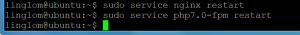 Restart nginx and php service