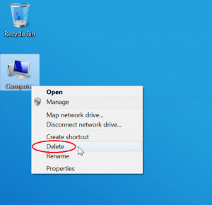 Delete desktop icon