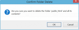 Confirm deleting a folder