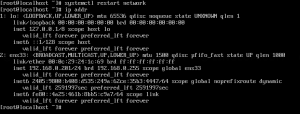 Restart network service