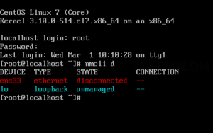 List network interfaces on CentOS 7