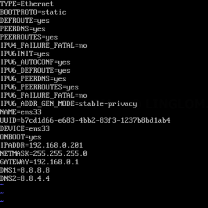 Configure static IP address on CentOS 7