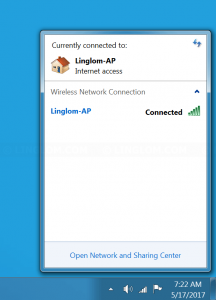 Re-connect to the wireless network