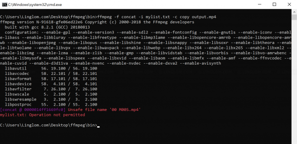 ffmpeg concat mp4